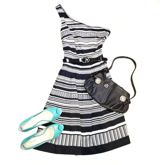 White House Black Market one shoulder dress, 2 - Picture 8 of 8